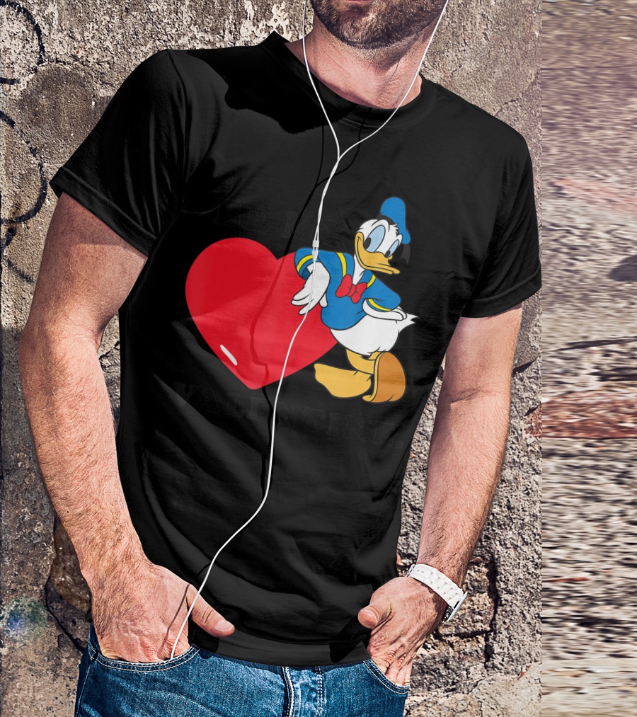 Disney Donald Duck Be My Valentine Heart T-Shirt