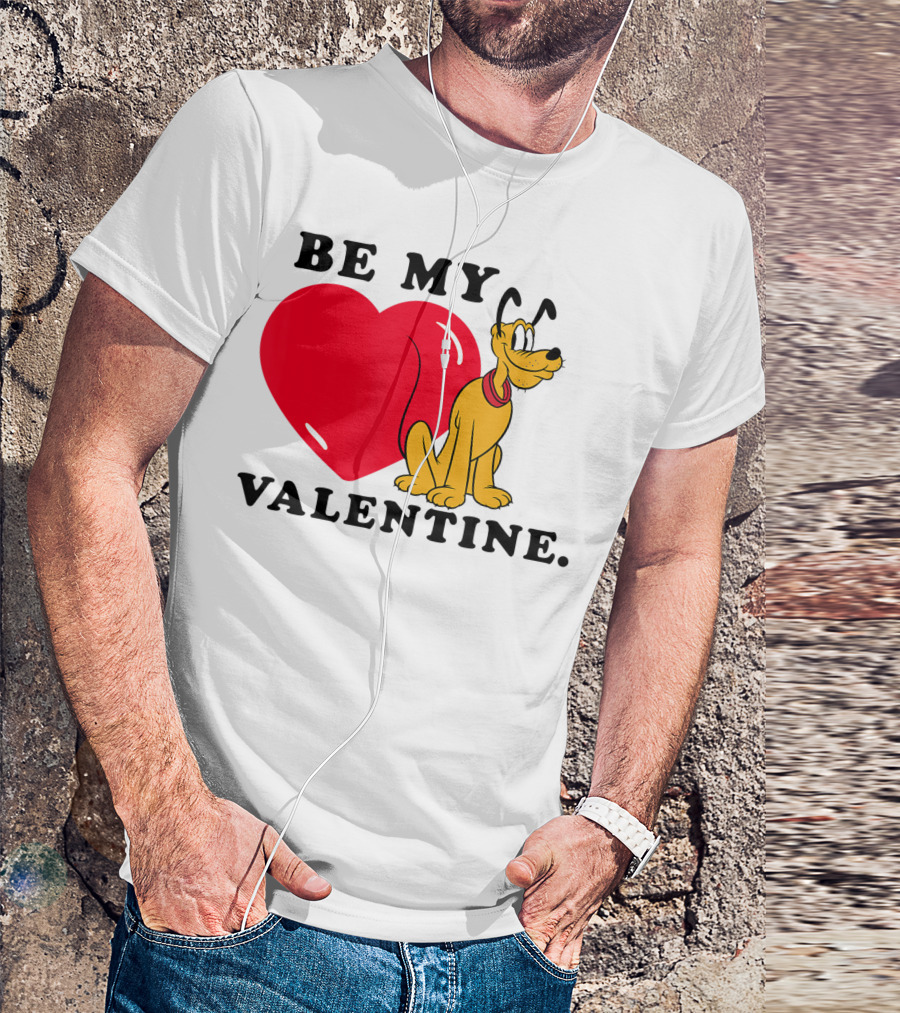 Disney Be My Valentine Pluto Heart T-Shirt