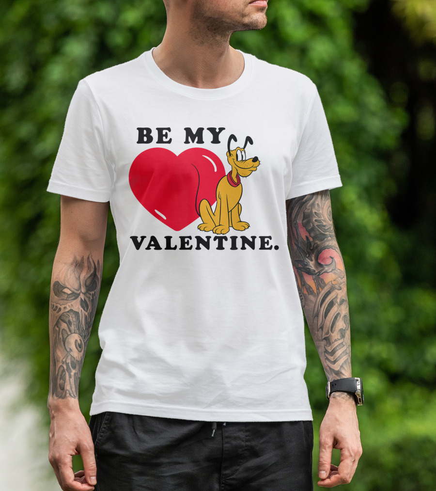 Disney Be My Valentine Pluto Heart T-Shirt