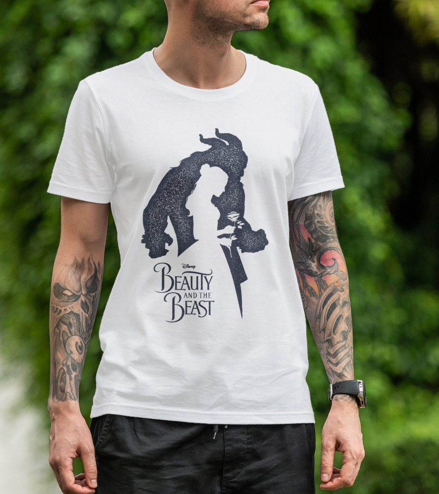 Disney Beauty And The Beast Silhouette Belle And Beast T-Shirt
