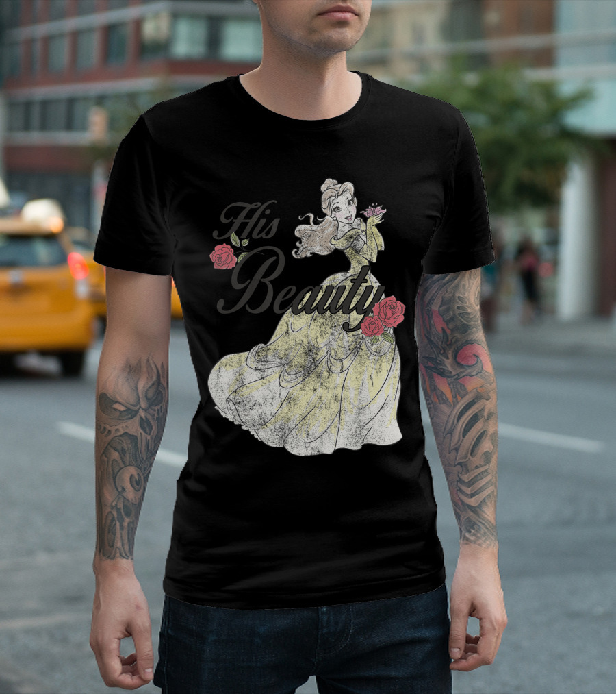 Disney Beauty and the Beast Bridal Belle His Beauty Roses T-Shirt