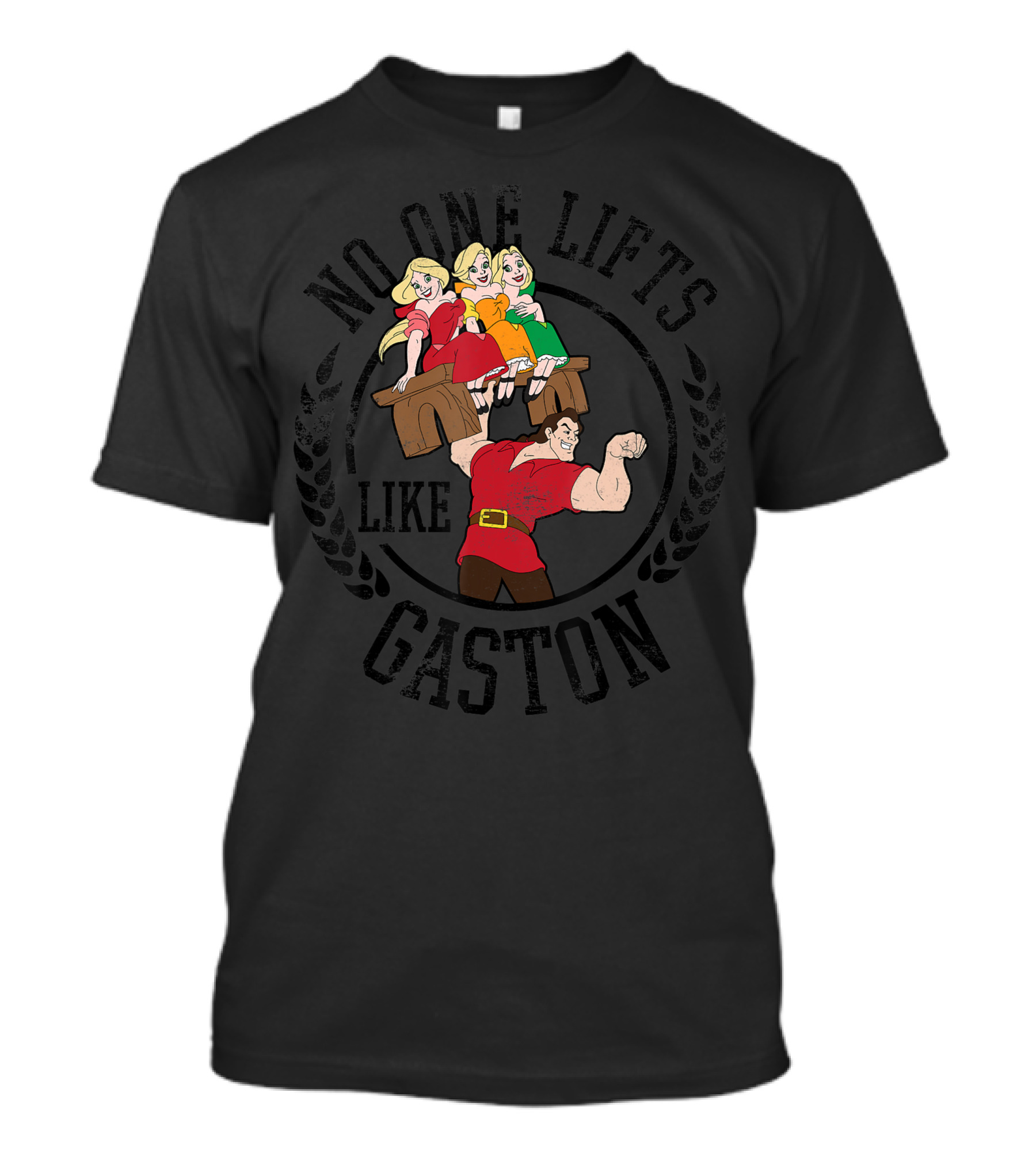 Disney Beauty And The Beast No One Lifts Like Gaston Badge T-Shirt