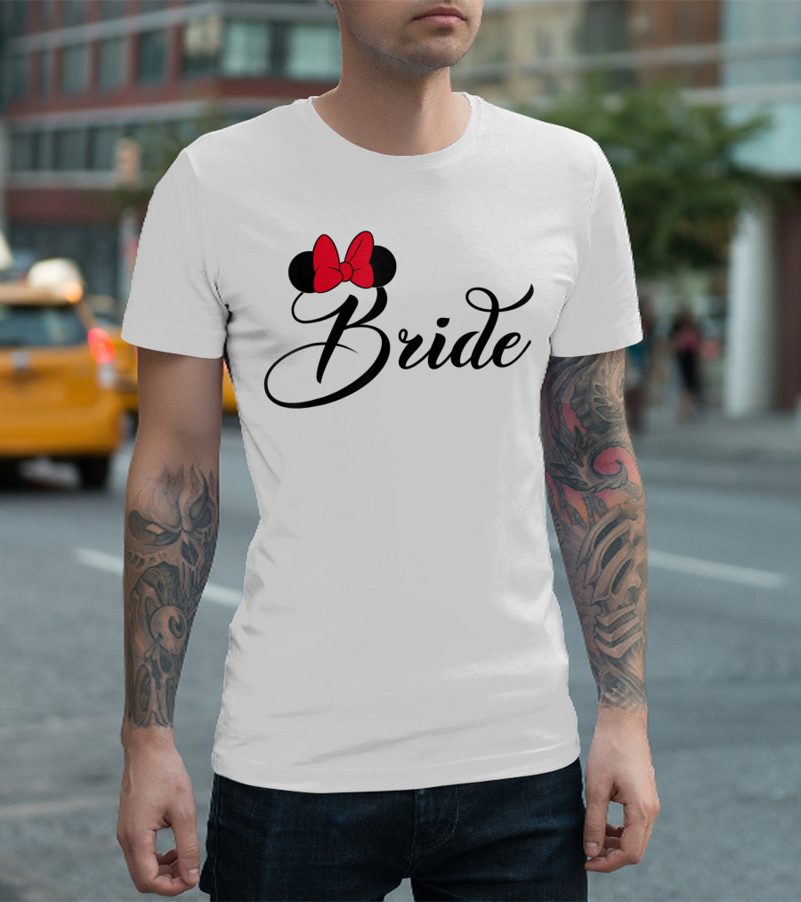 Disney Minnie Bride Bow Iconic Bridal T-Shirt