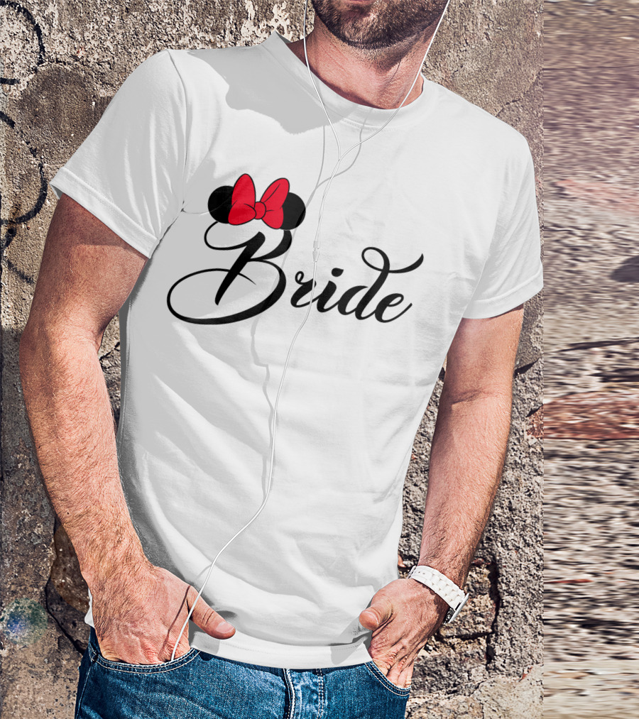 Disney Minnie Bride Bow Iconic Bridal T-Shirt