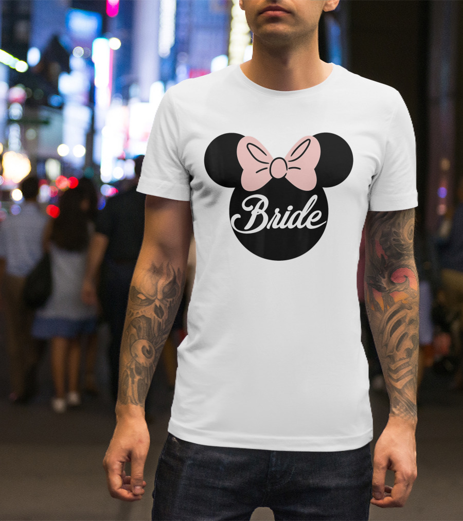 Disney Bridal Minnie Bride Bow Ears Bride T-Shirt