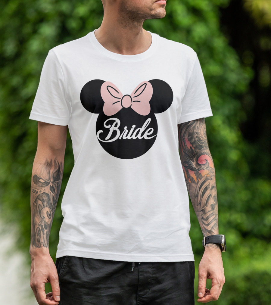 Disney Bridal Minnie Bride Bow Ears Bride T-Shirt