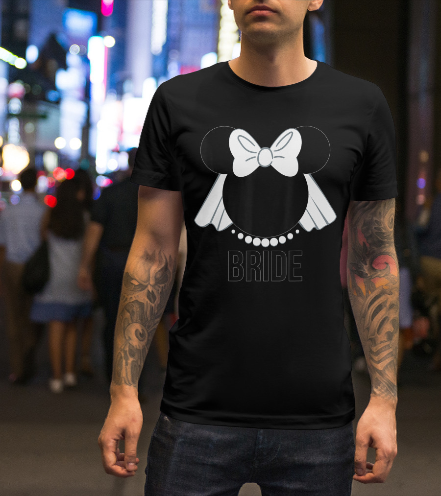 Disney Minnie Mouse Bride Veil Icon Bride T-Shirt