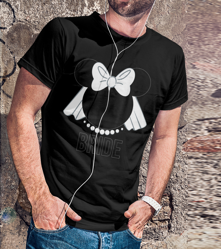 Disney Minnie Mouse Bride Veil Icon Bride T-Shirt