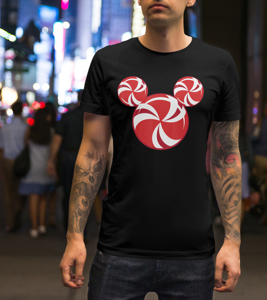 Disney Mickey Mouse Peppermint Christmas T-Shirt