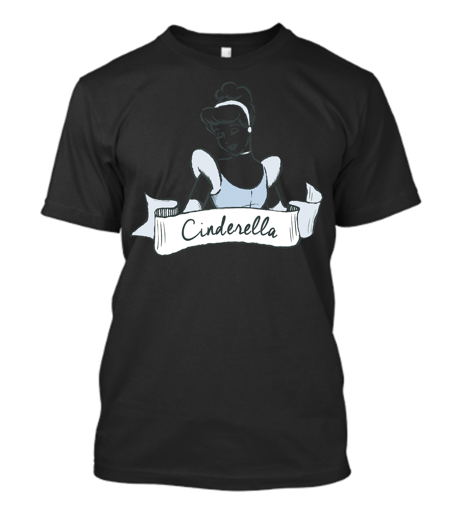Cinderella Disney Princess Sketch Portrait 8X T-Shirt