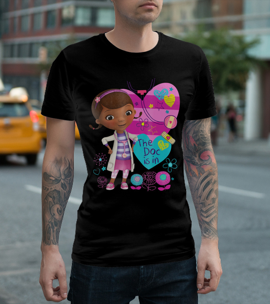 Disney Doc McStuffins The Doc Is In Hearts and Flowers T-Shirt