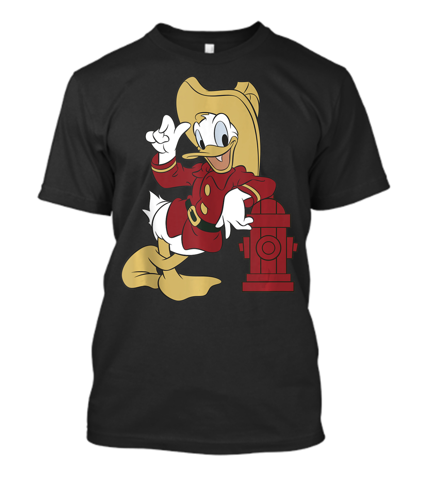 Disney Donald Duck Firefighter Hydrant Pose T-Shirt
