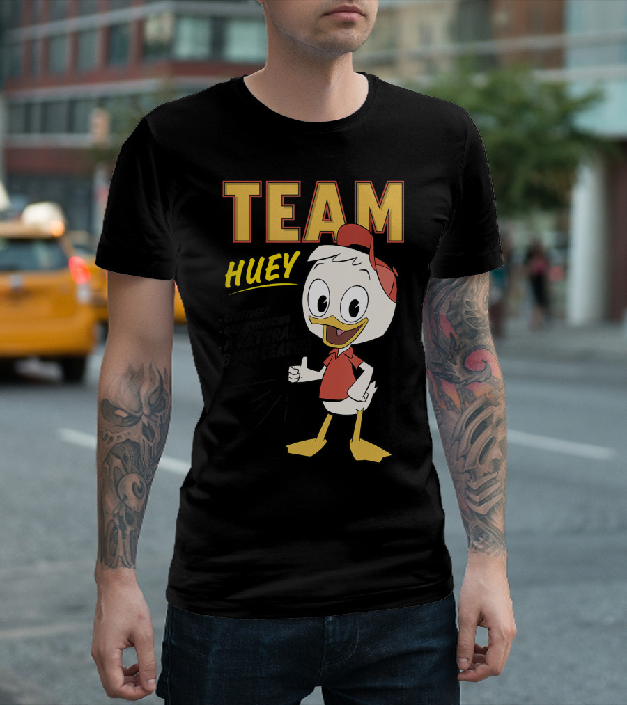 Disney Ducktales Team Huey Confident Quick Thinking Natural Born Leader T-Shirt