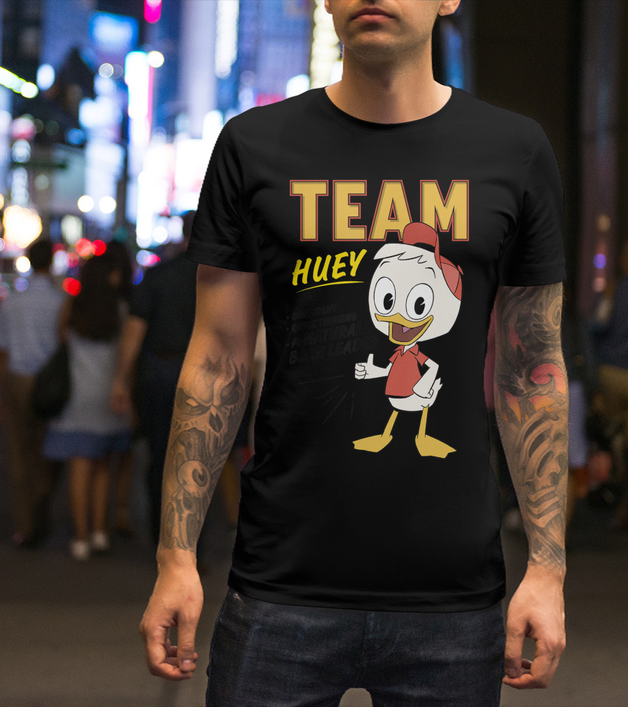 Disney Ducktales Team Huey Confident Quick Thinking Natural Born Leader T-Shirt