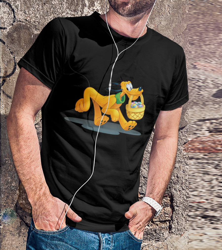 Disney Pluto Easter Basket T-Shirt