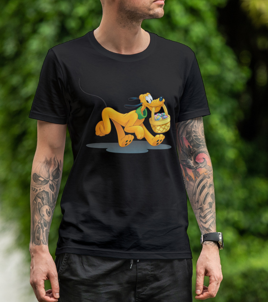 Disney Pluto Easter Basket T-Shirt