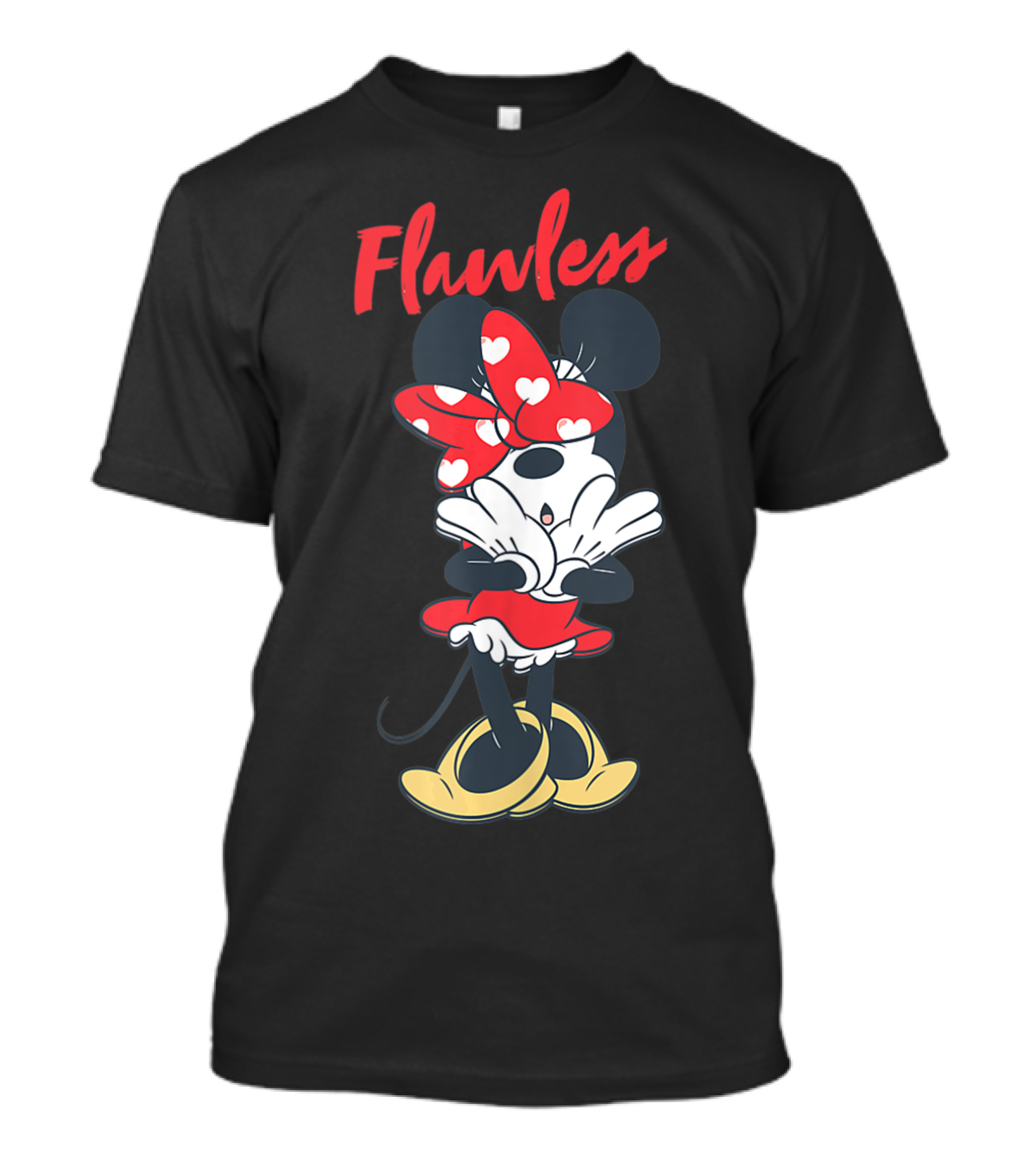Flawless Minnie Disney Bow Hearts Red Dress T-Shirt