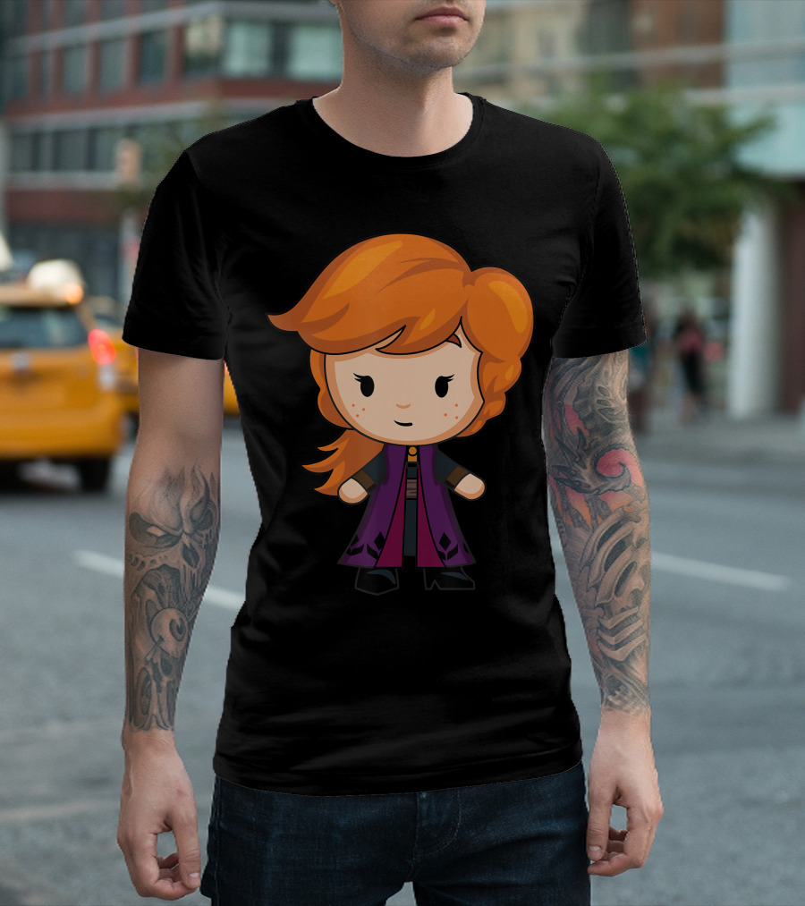 Disney Frozen 2 Chibi Style Anna Character T-Shirt