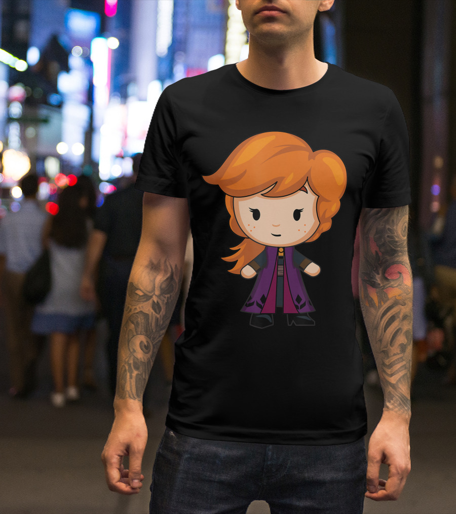 Disney Frozen 2 Chibi Style Anna Character T-Shirt