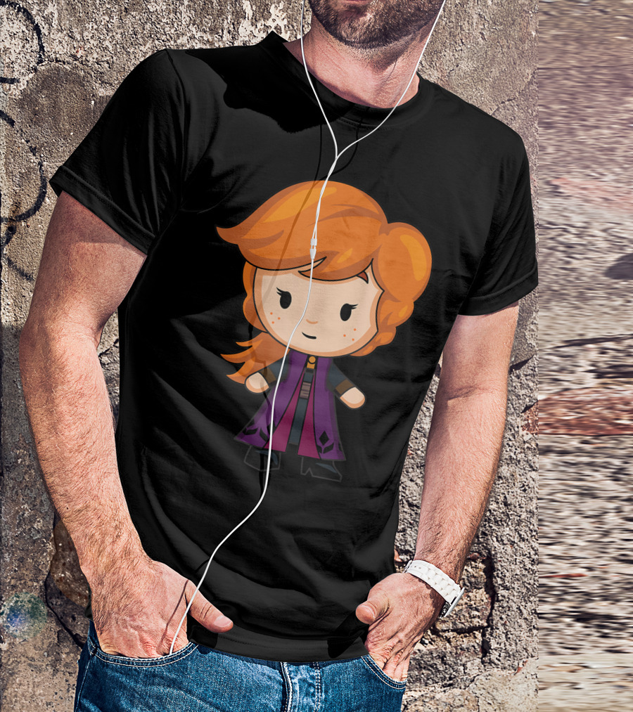 Disney Frozen 2 Chibi Style Anna Character T-Shirt