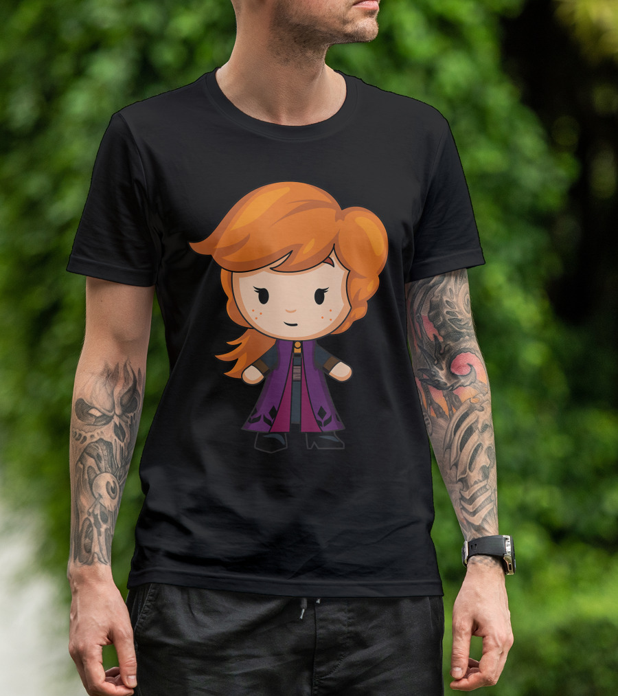 Disney Frozen 2 Chibi Style Anna Character T-Shirt