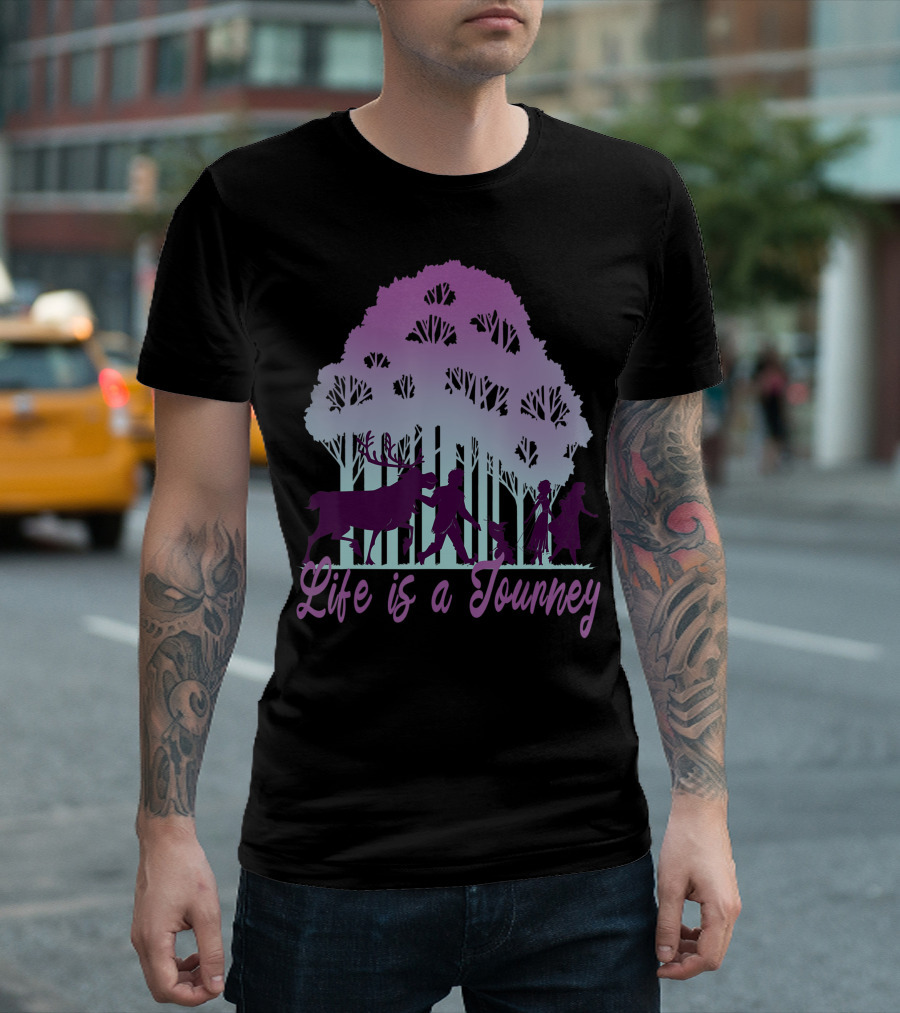 Disney Frozen 2 Life is a Journey Forest Adventure Scene T-Shirt