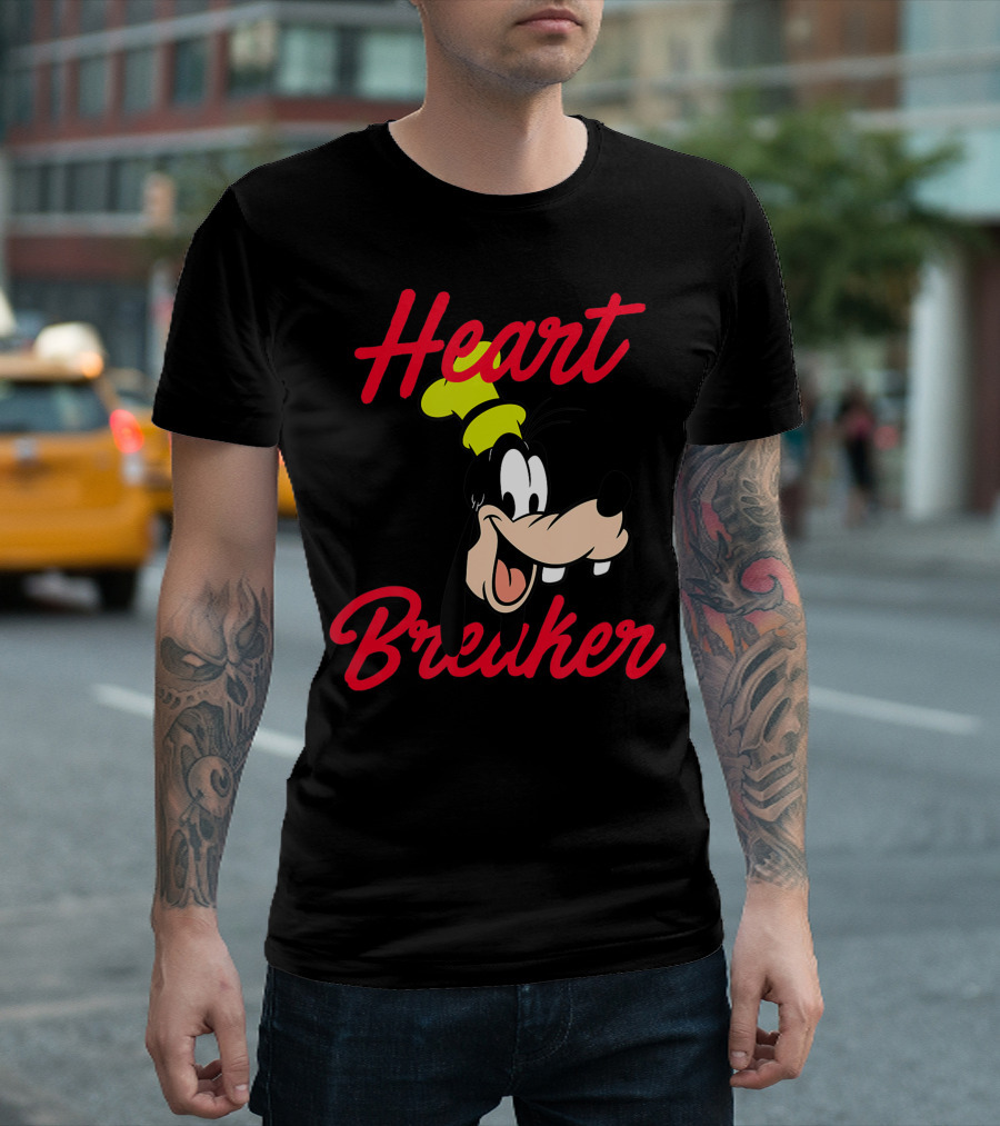 Disney Goofy Heart Breaker Iconic Character T-Shirt