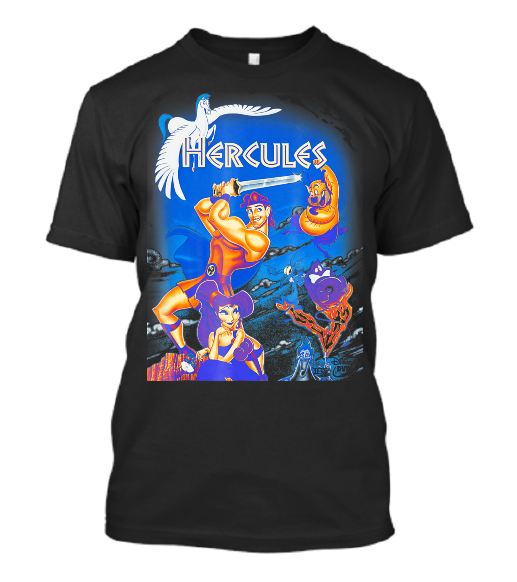 Hercules Disney Movie DVD Cover Art With Pegasus And Characters T-Shirt
