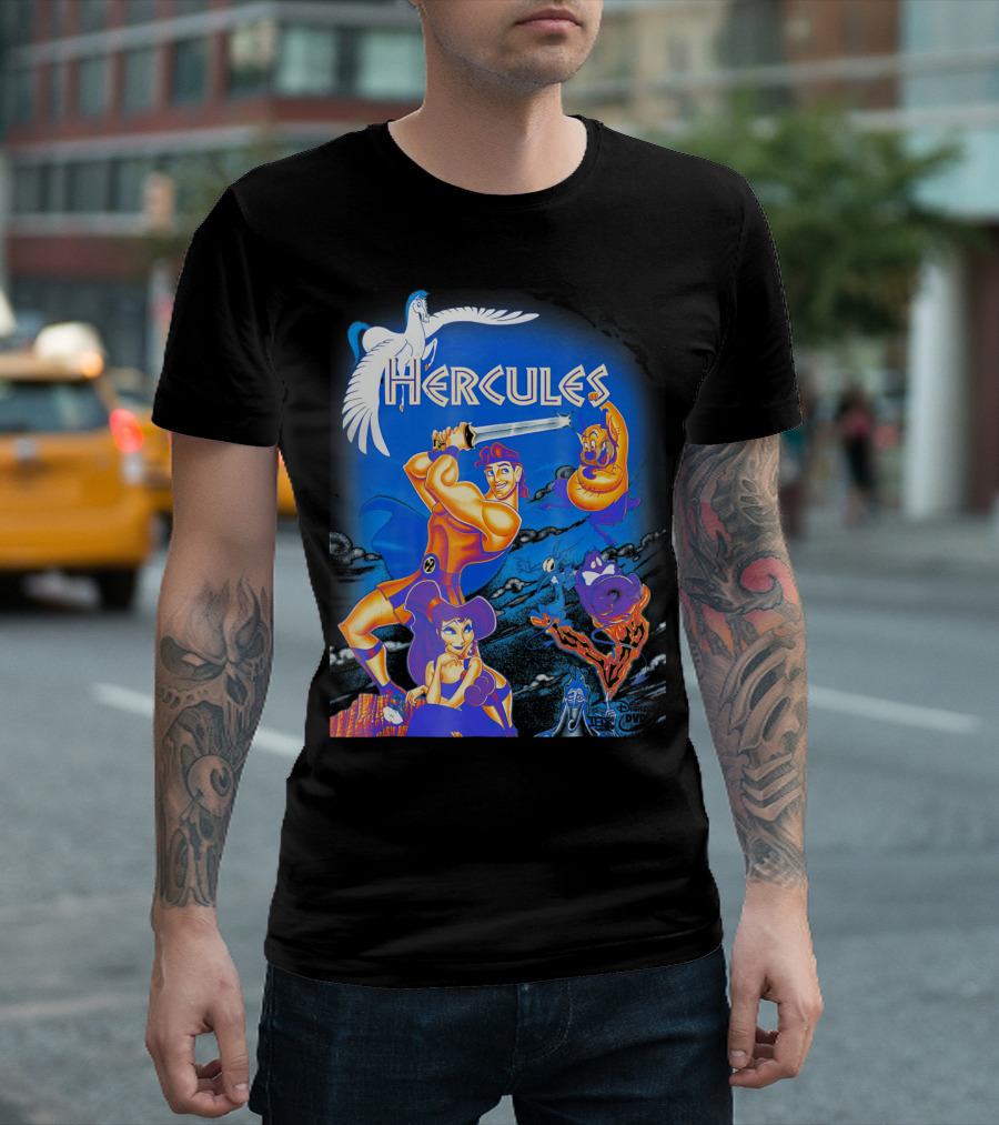 Hercules Disney Movie DVD Cover Art With Pegasus And Characters T-Shirt