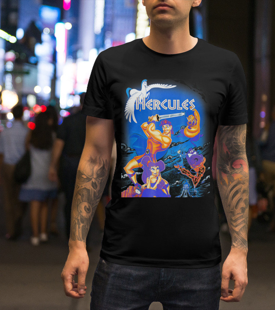 Hercules Disney Movie DVD Cover Art With Pegasus And Characters T-Shirt