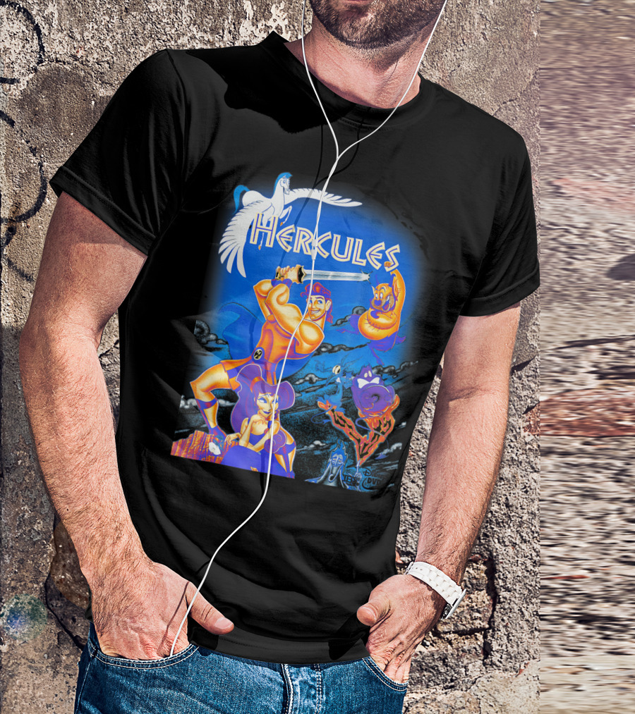 Hercules Disney Movie DVD Cover Art With Pegasus And Characters T-Shirt