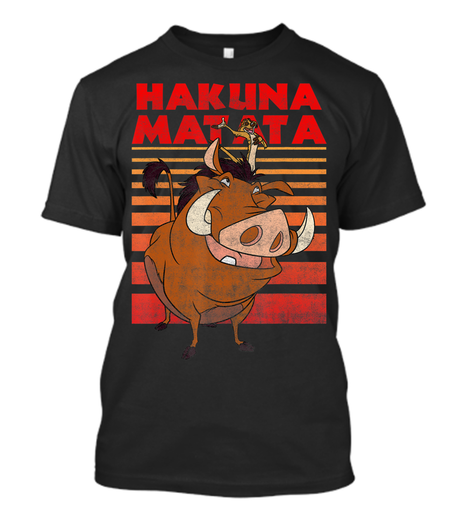 Hakuna Matata Disney Lion King Timon Pumbaa Stripes T-Shirt