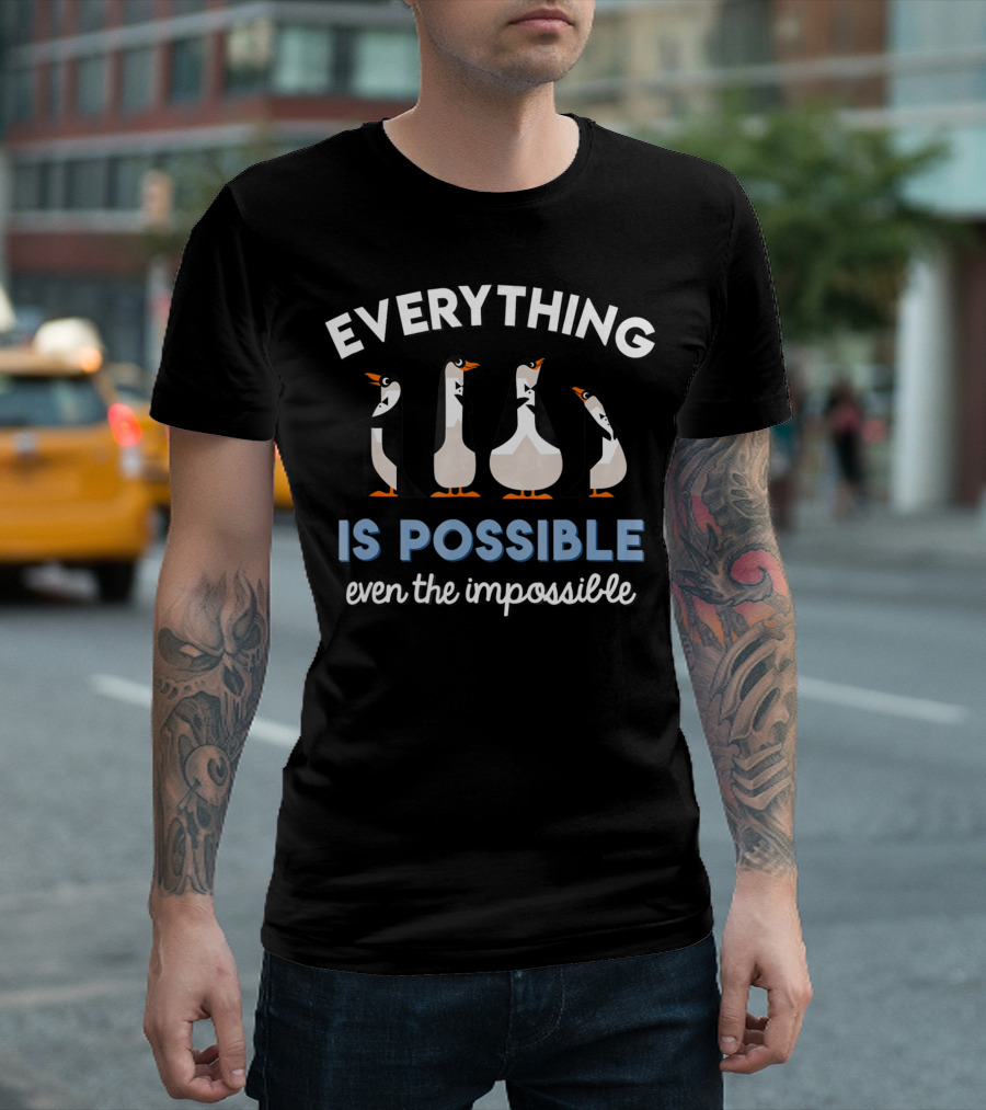 Disney Mary Poppins Everything Is Possible Even The Impossible Penguins T-Shirt