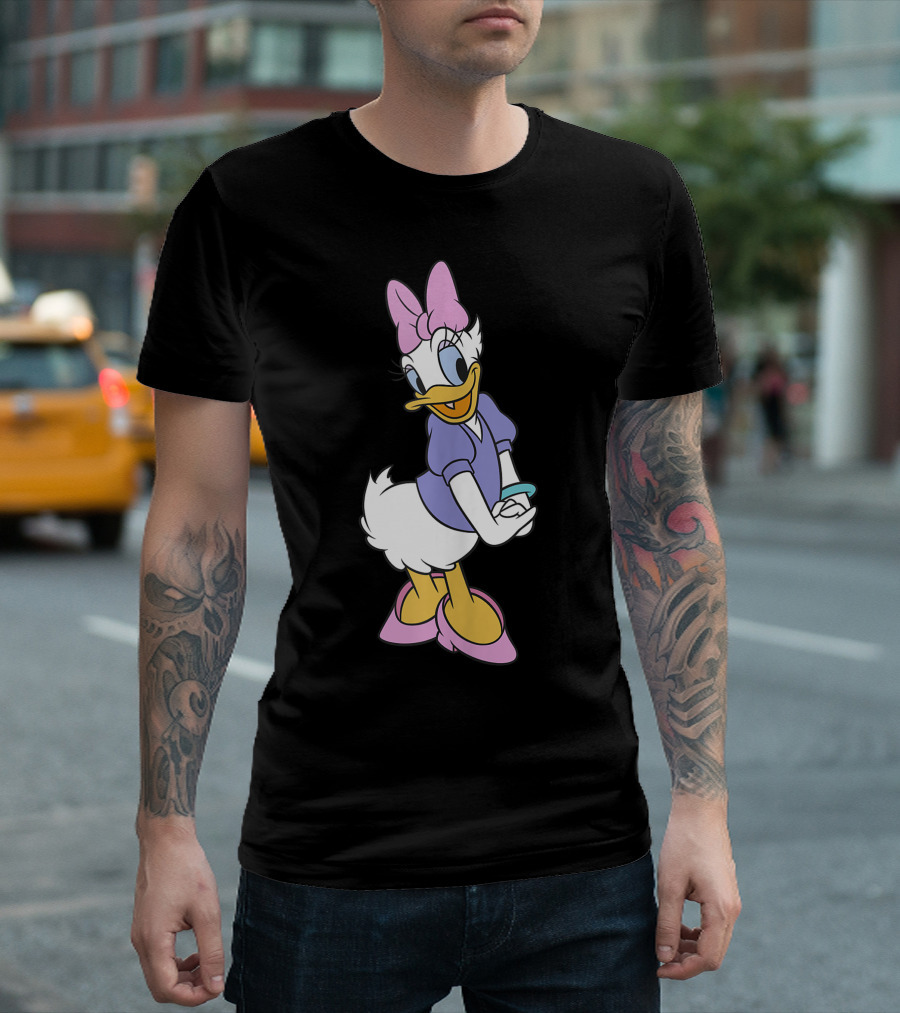 Daisy Duck Disney Mickey And Friends Traditional Illustration Bow T-Shirt