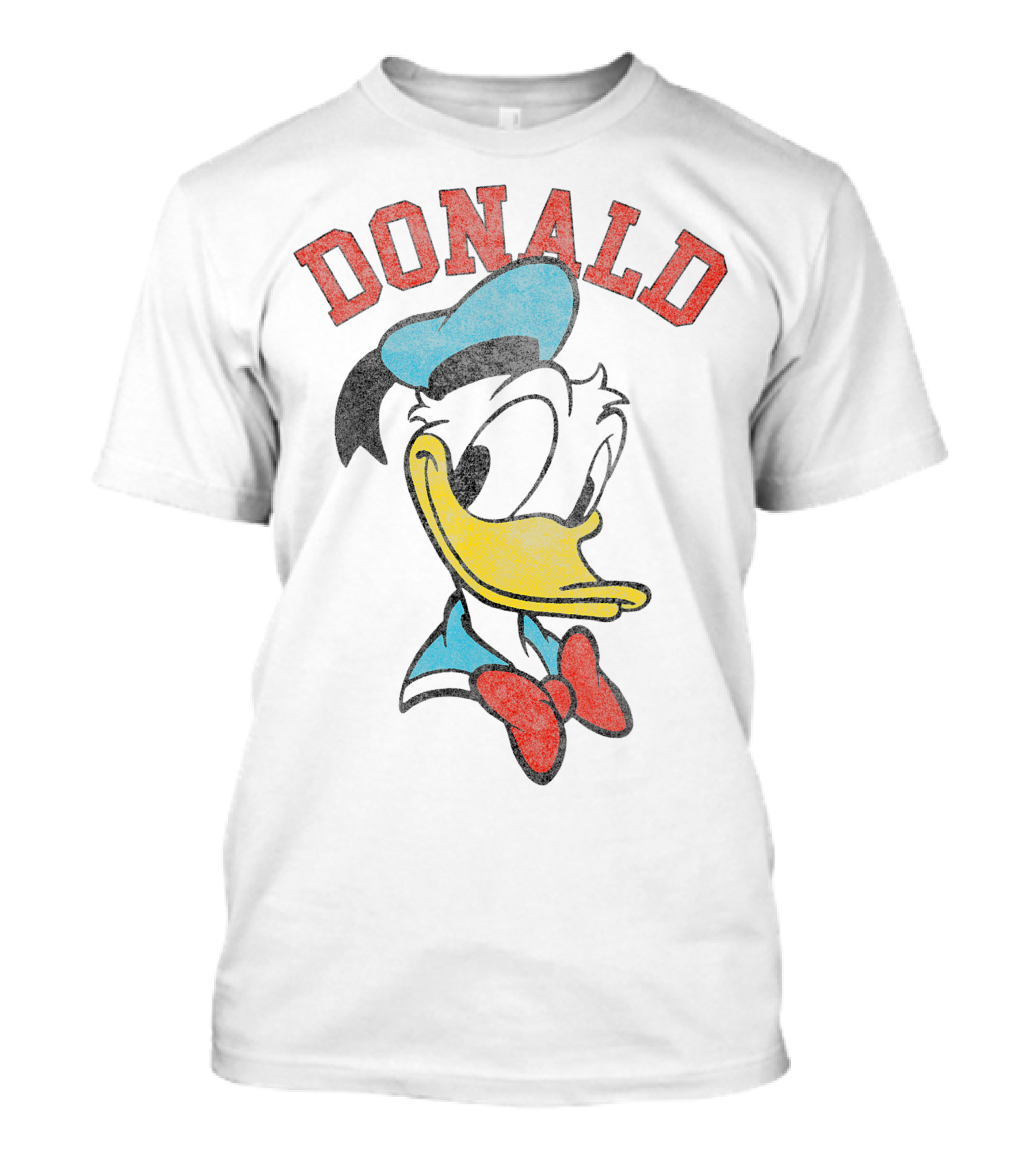 Disney Mickey And Friends Donald Duck Big Colorful Face T-Shirt