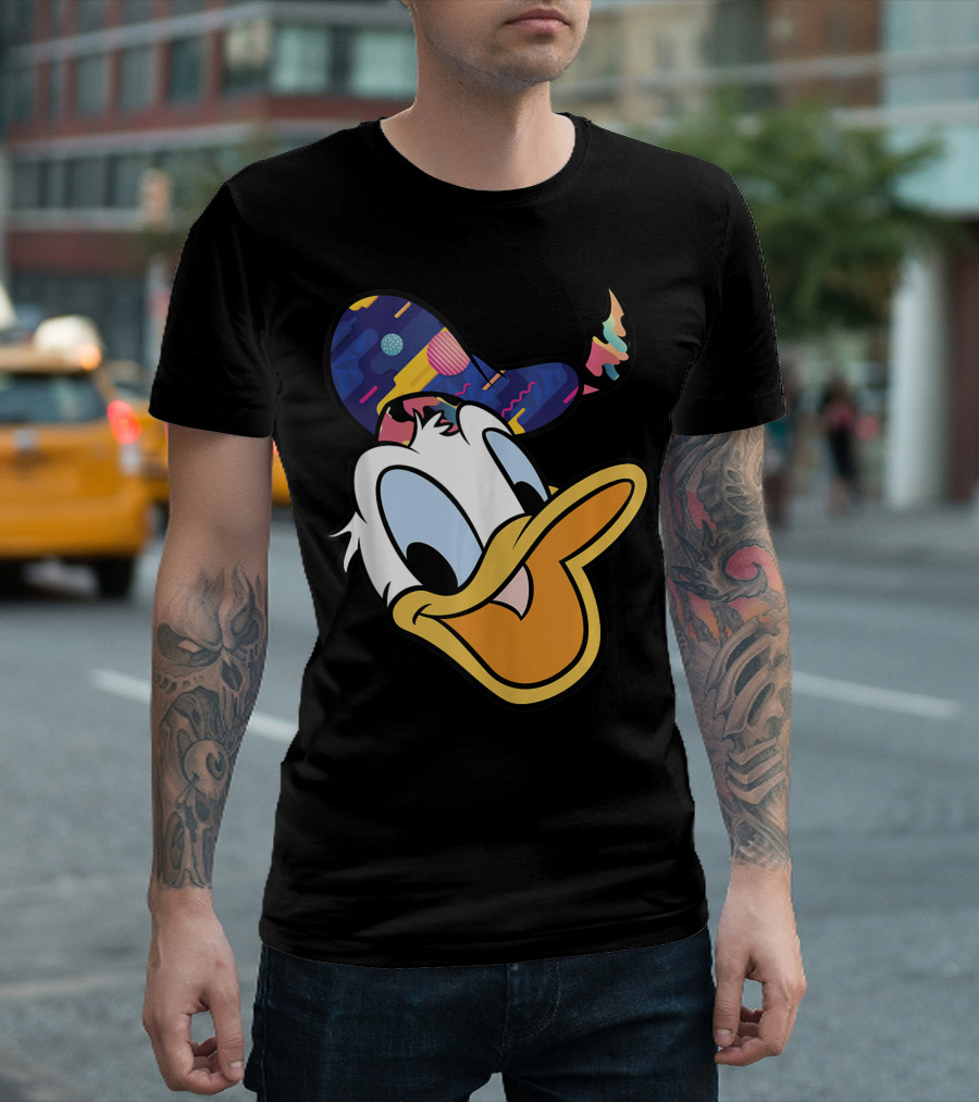 Disney Mickey And Friends Donald Duck Colorful Hat T-Shirt