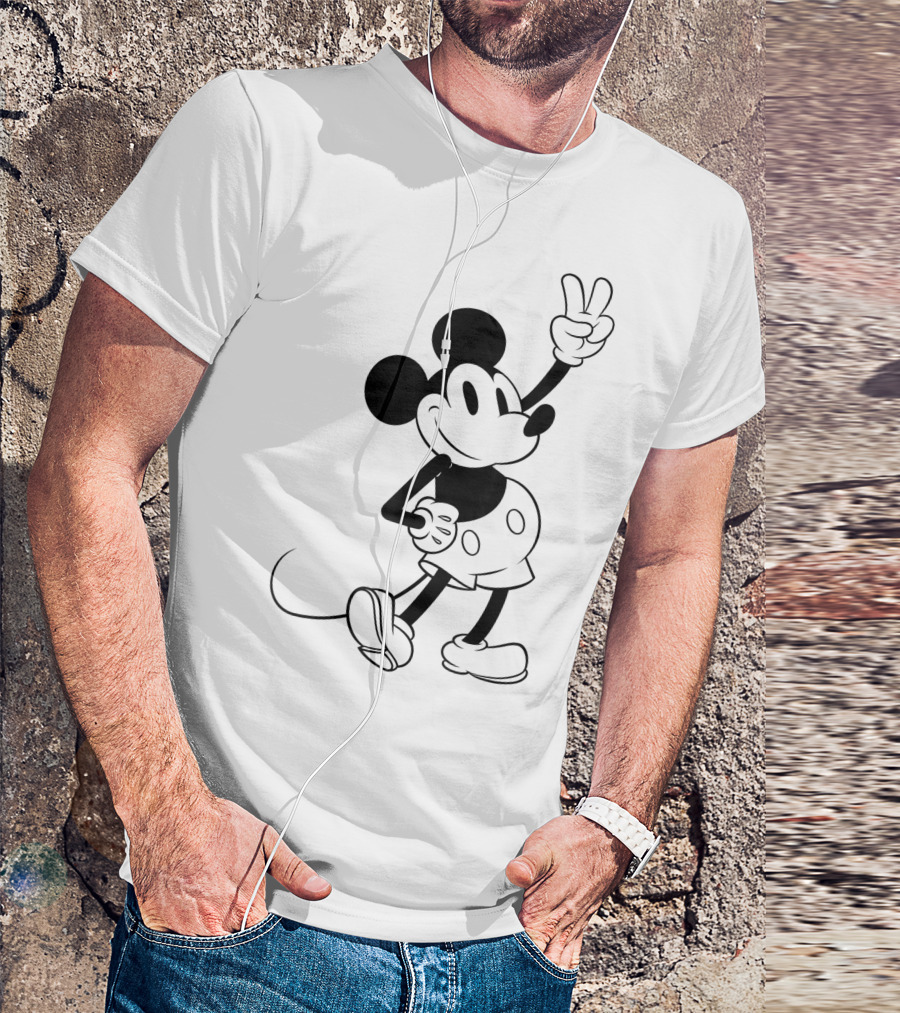 Disney Mickey And Friends Classic Mickey Peace Pose T-Shirt