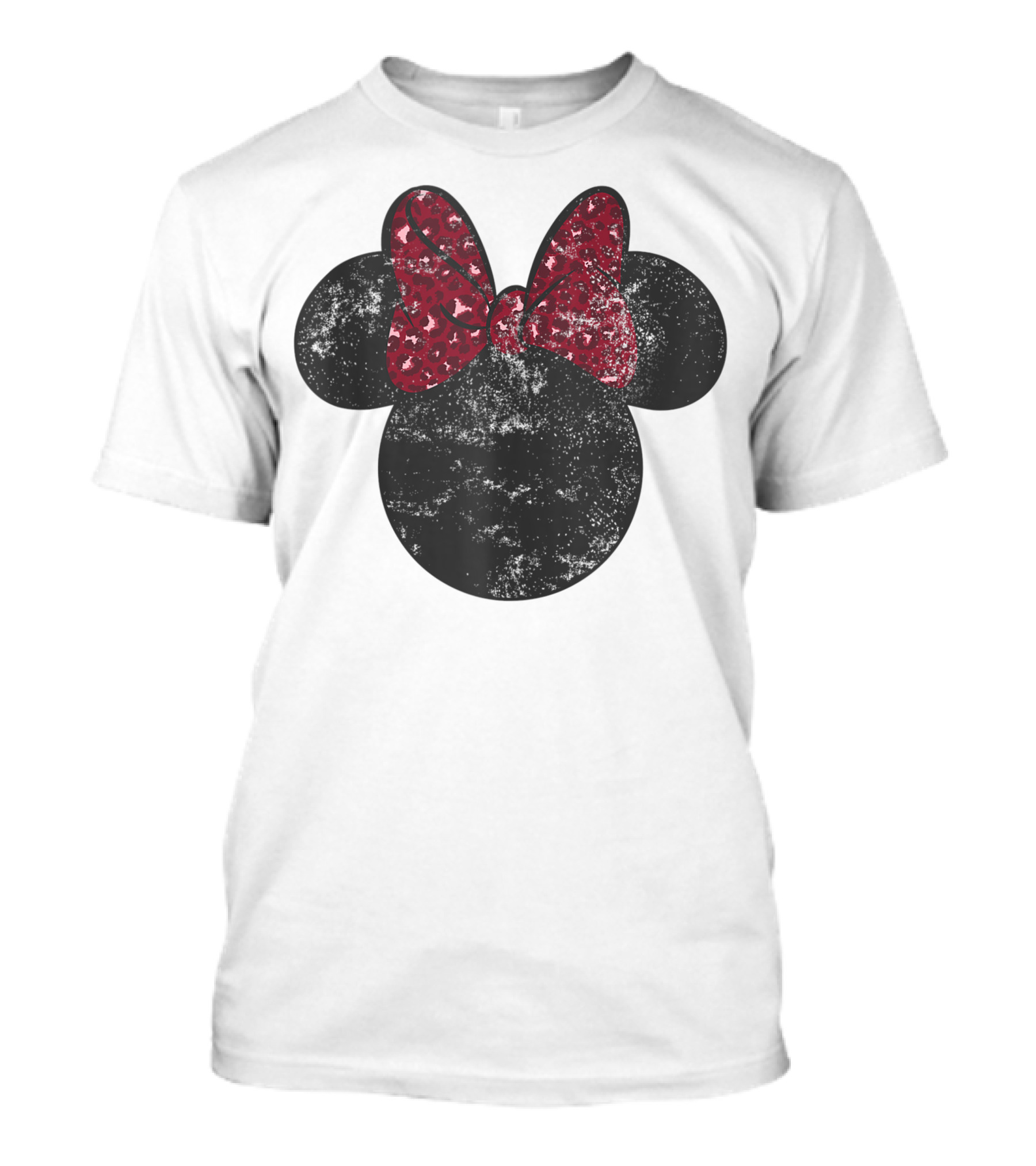 Disney Mickey And Friends Minnie Mouse Red Bow Silhouette Lp T-Shirt