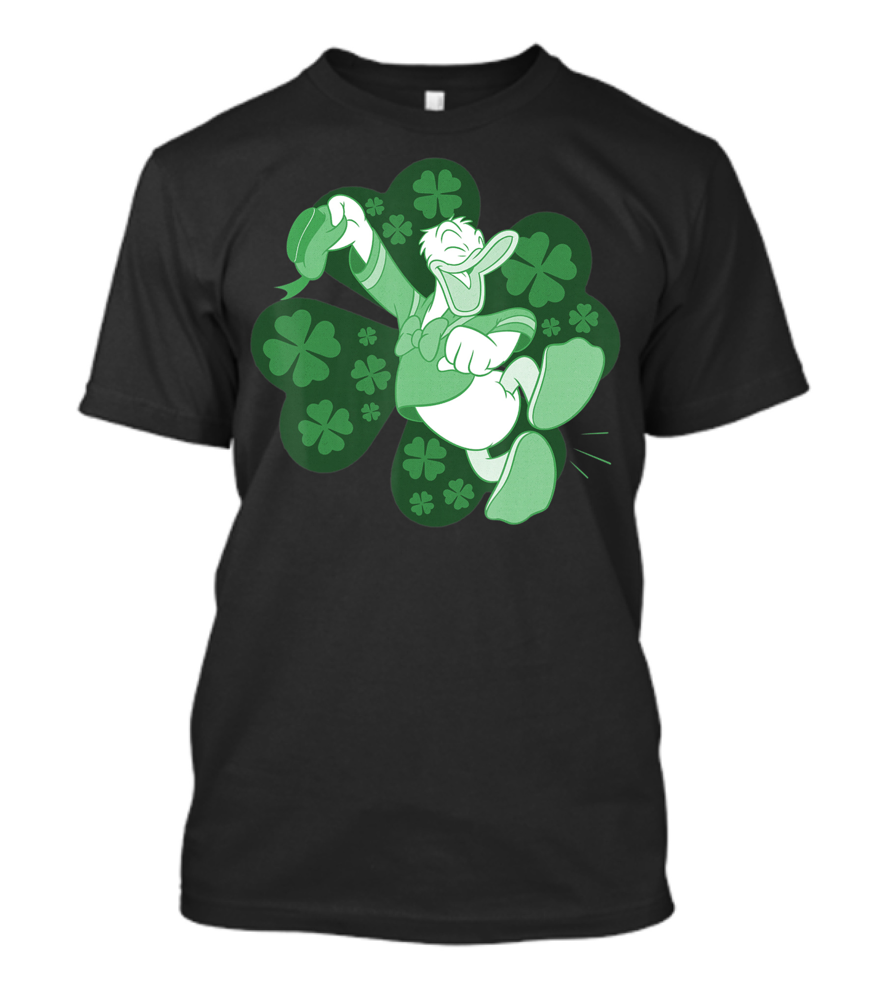 Disney St Patricks Day Mickey And Friends Donald Duck Clover T-Shirt