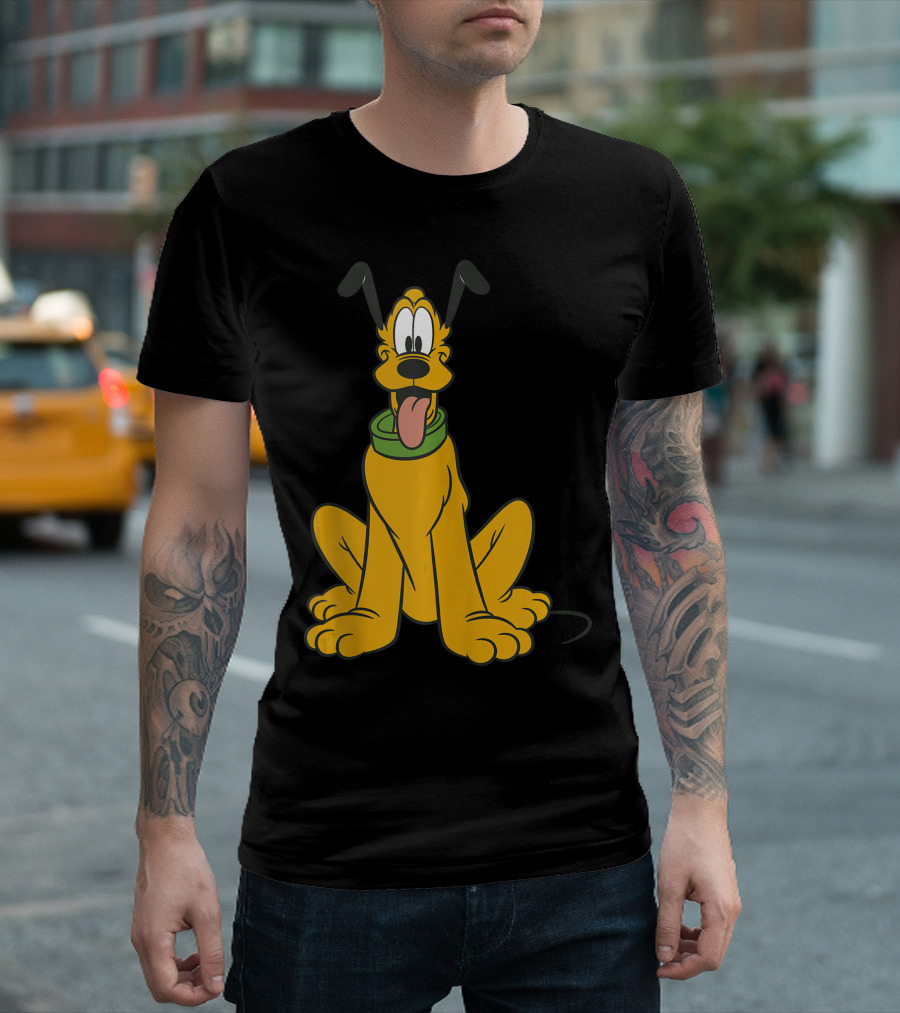 Disney Mickey And Friends Traditional Style Pluto Character T-Shirt