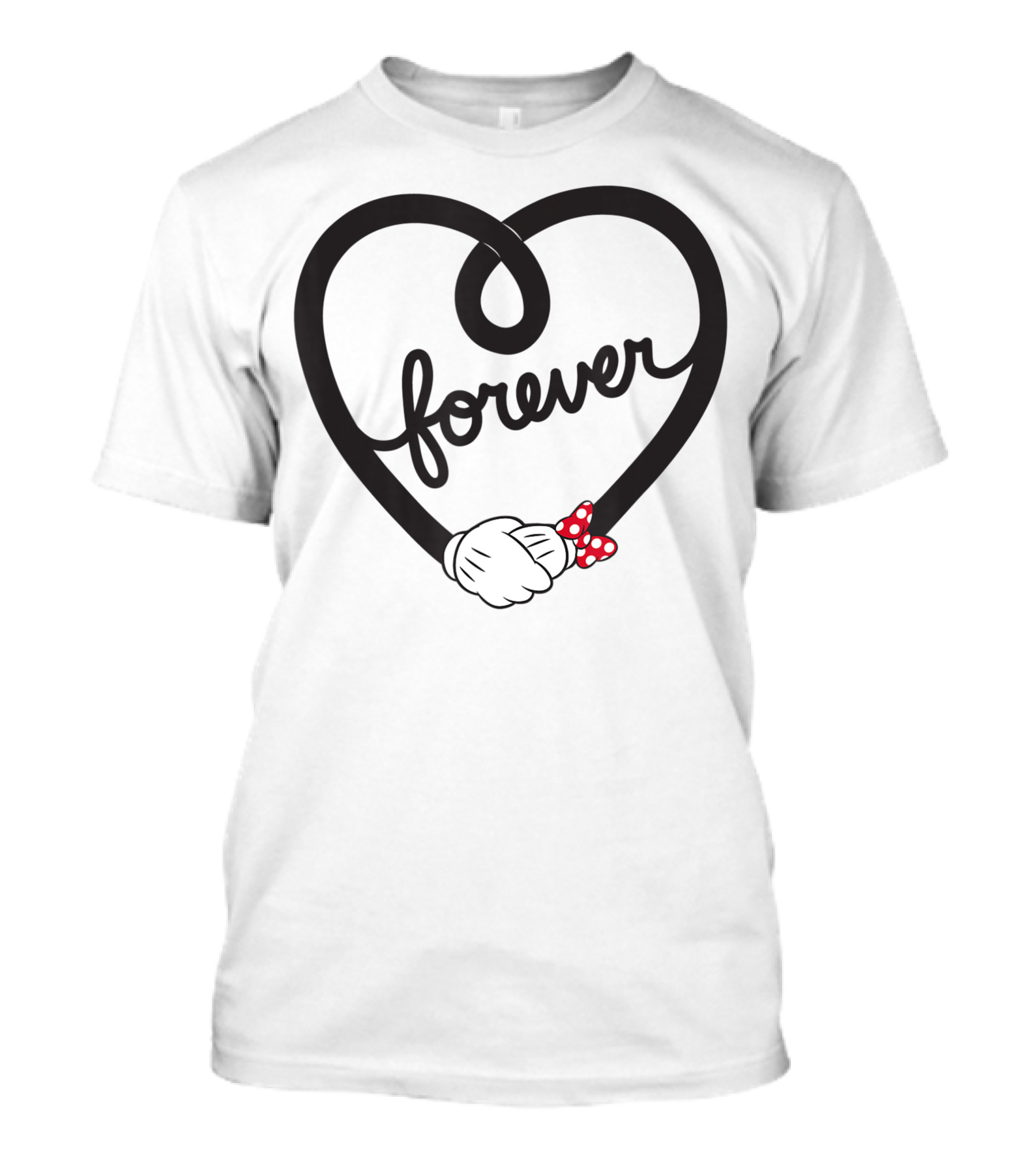 Disney Mickey Minnie Mouse Forever Heart Hands T-Shirt