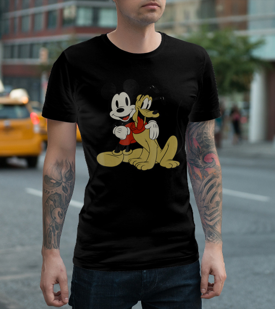 Mickey Mouse and Pluto Best Buds Disney Classic Icons T-Shirt