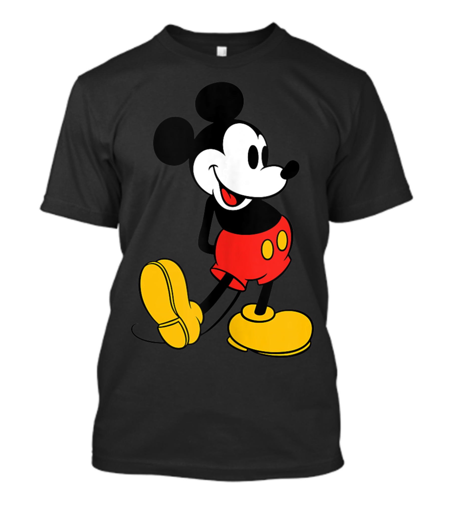 Disney Mickey Mouse Steamboat Willie Red Shorts Yellow Shoes Classic Pose T-Shirt