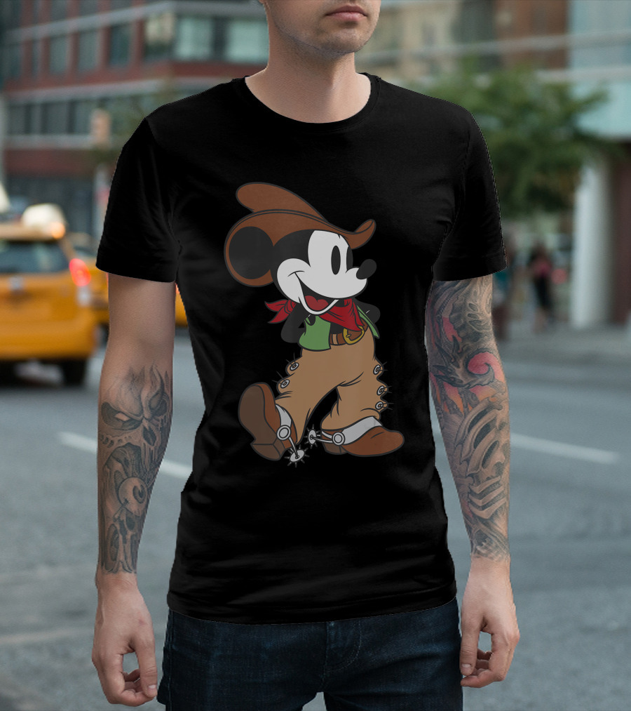 Disney Mickey Mouse Cowboy Western T-Shirt