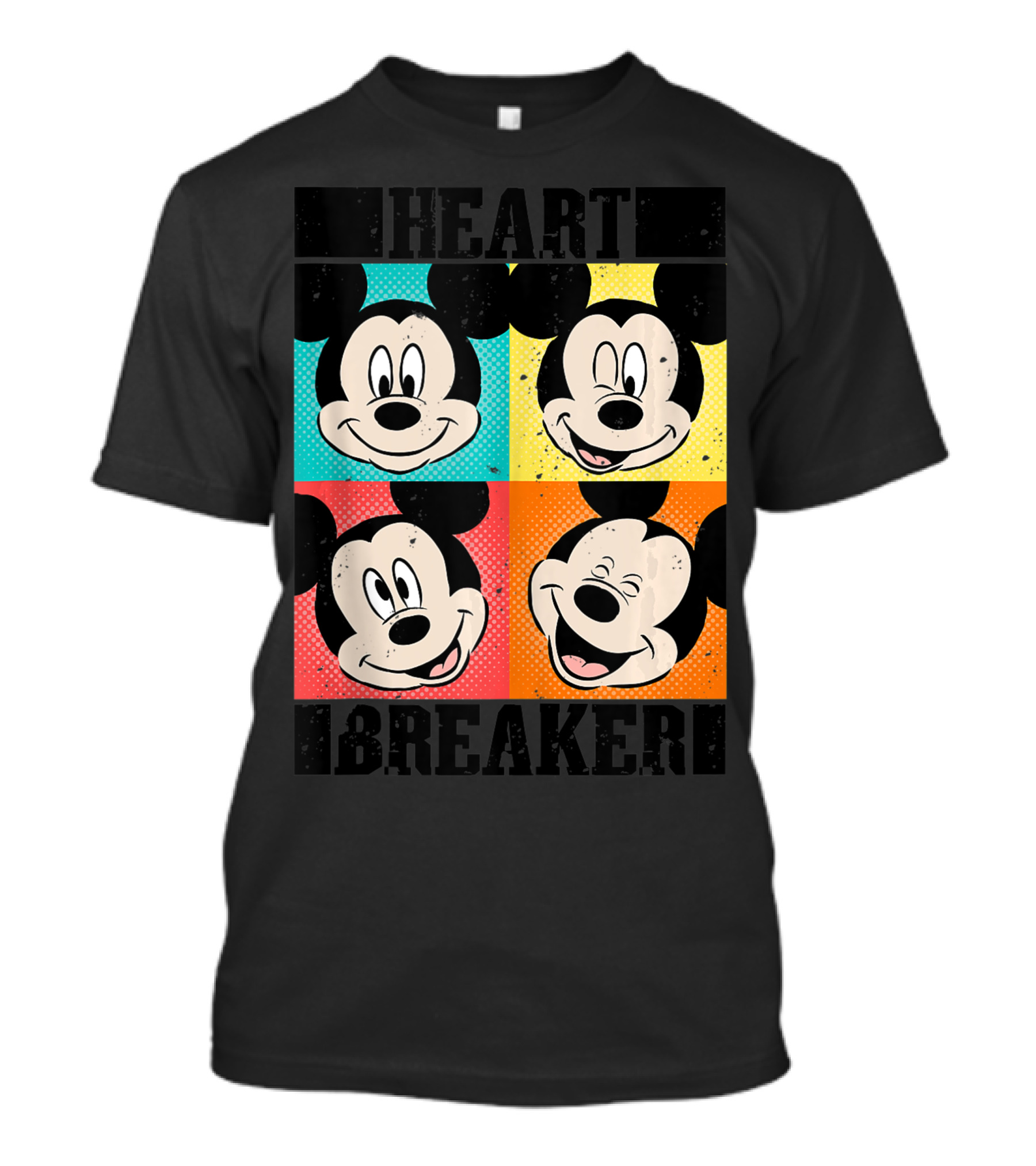Mickey Mouse Pop Art Panels Heart Breaker T-Shirt