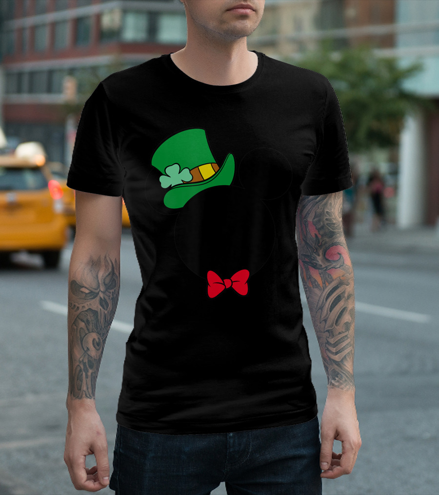 Disney Mickey Mouse Icon Green Hat St Patricks Day Irish T-Shirt