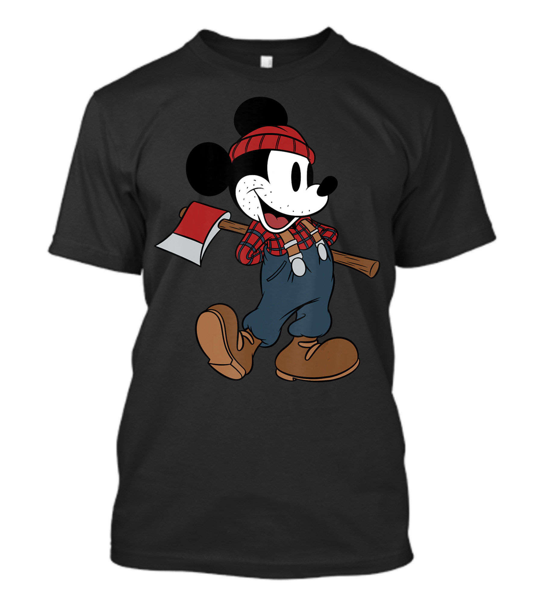 Disney Mickey Mouse Lumberjack Plaid Axe Adventure T-Shirt