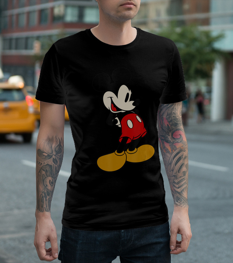 Disney Mickey Mouse Classic Red Shorts Smile T-Shirt