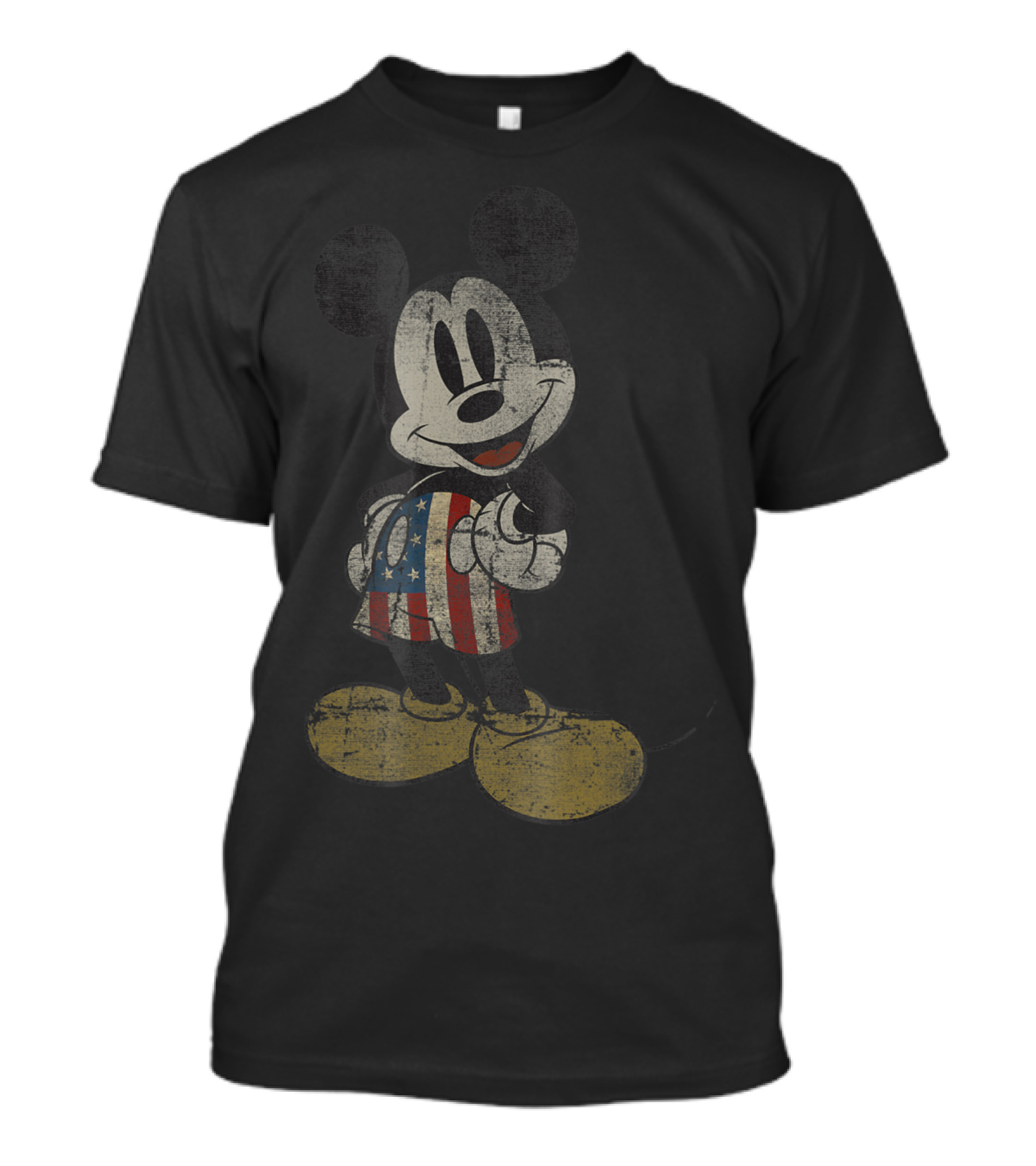 Disney Mickey Mouse Vintage American Flag T-Shirt
