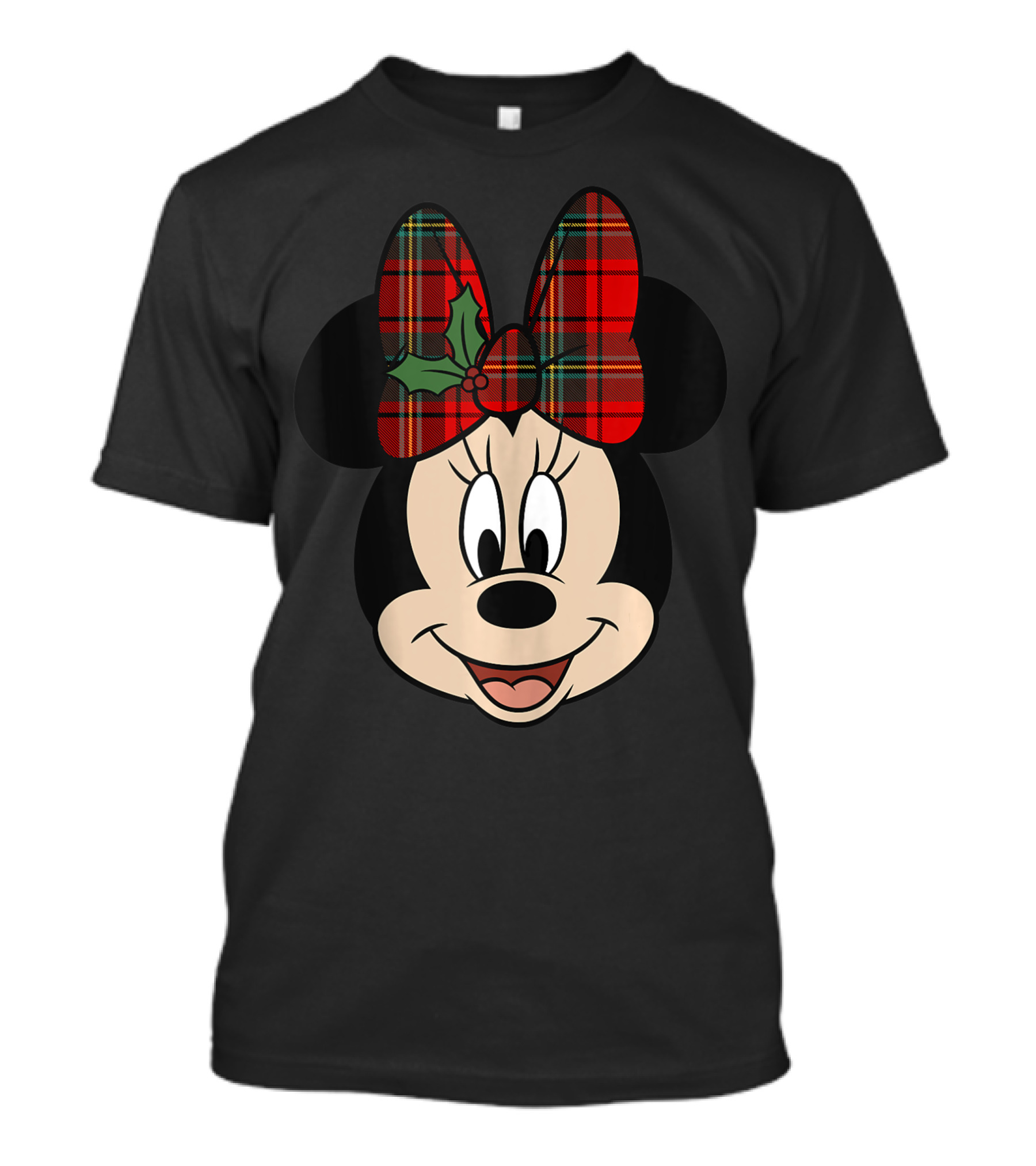 Disney Minnie Mouse Christmas Plaid Bow R2 T-Shirt